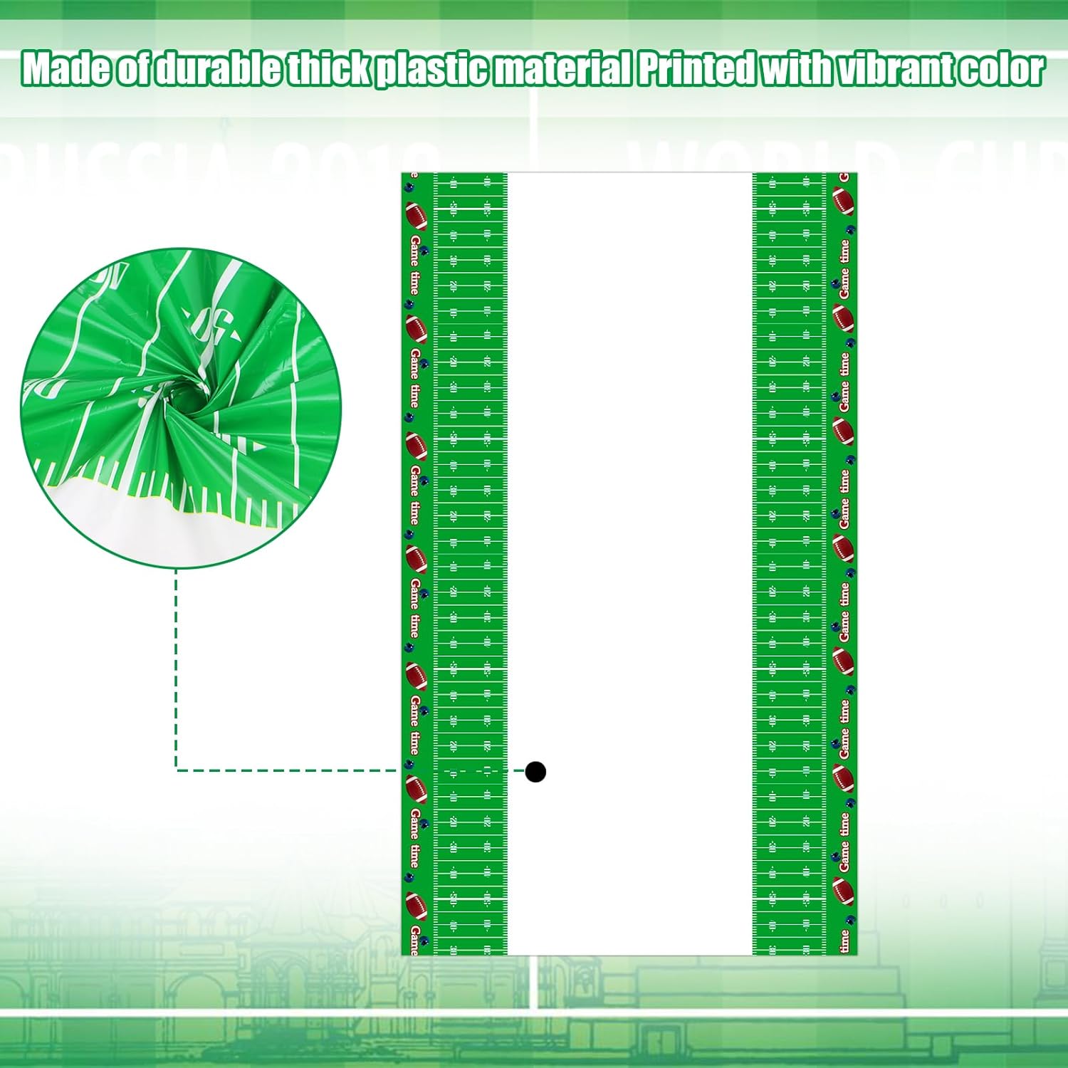 BOXOB Football Table Cloth 3pcs 54x108 Inch