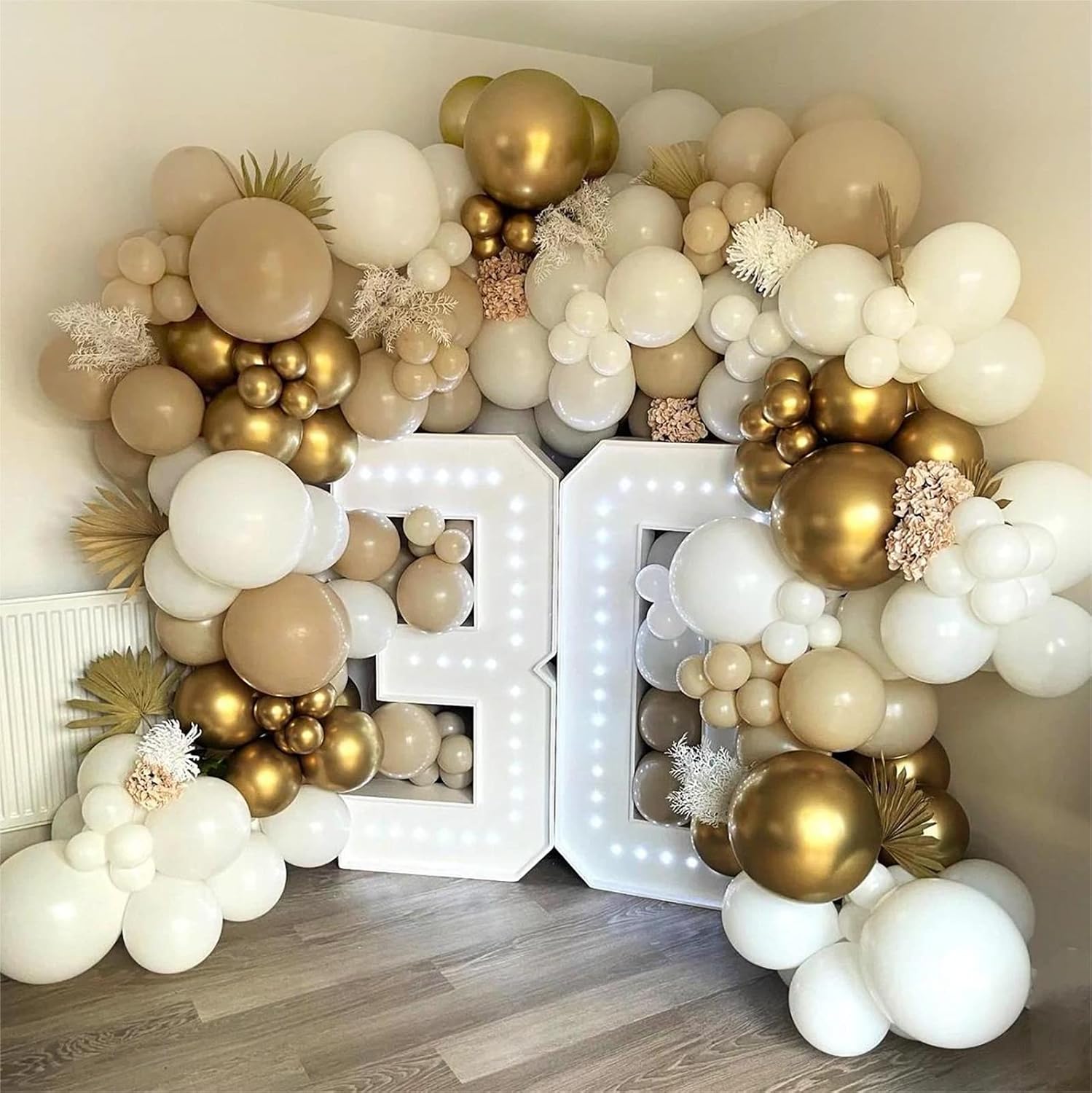 FOTIOMRG 110pcs White Balloon Garland Kit