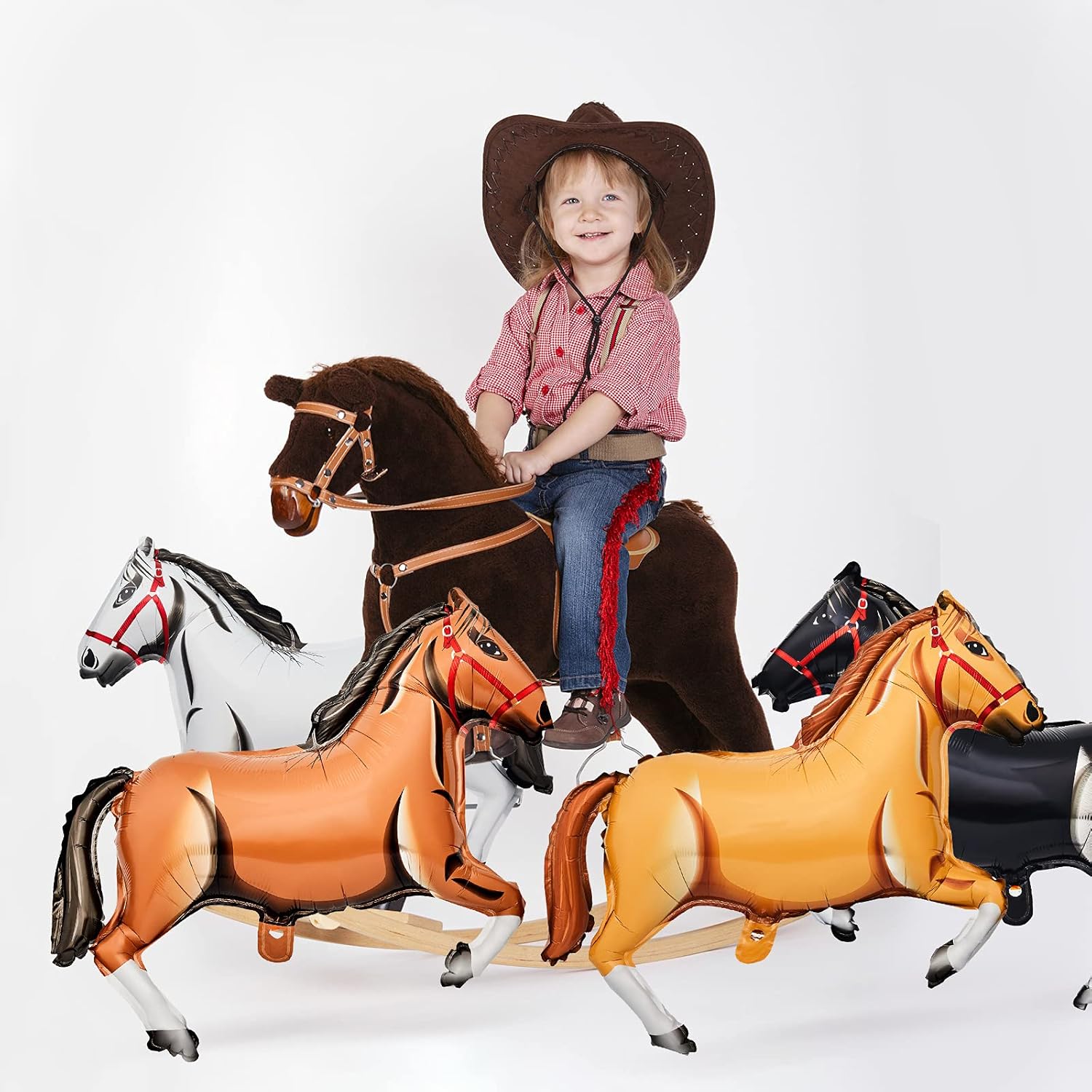 8 Piece 30 Inch Horse Balloon Party Decoration