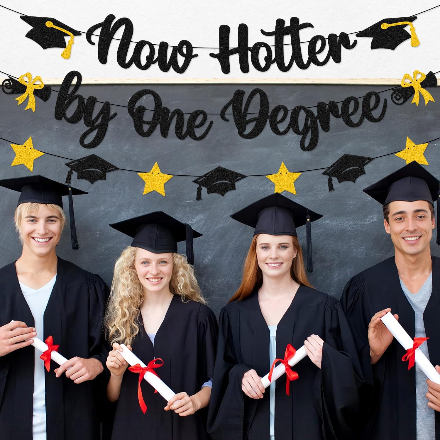 Now Hotter by One Degree Graduation Banner Class of 2025