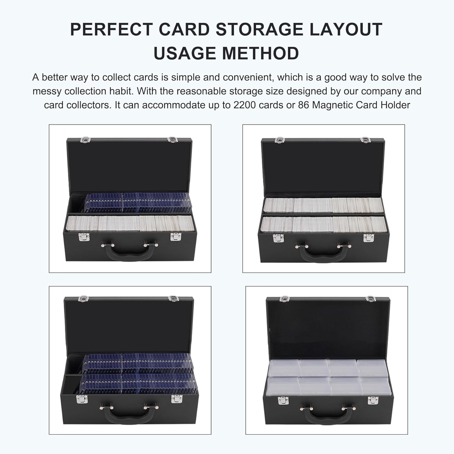2200 Card Storage Box with 86 Magnetic Holders
