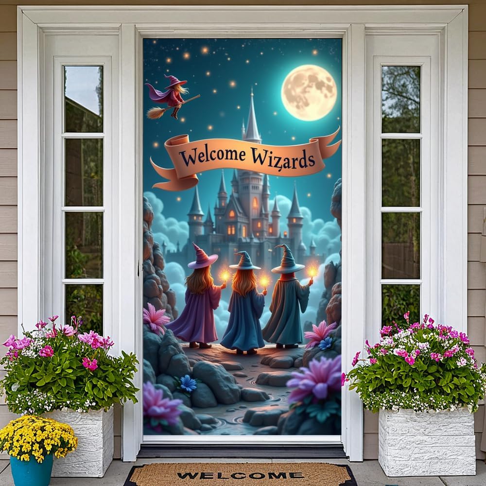 Wizard Themed Door Banner for Birthday Party Decorations