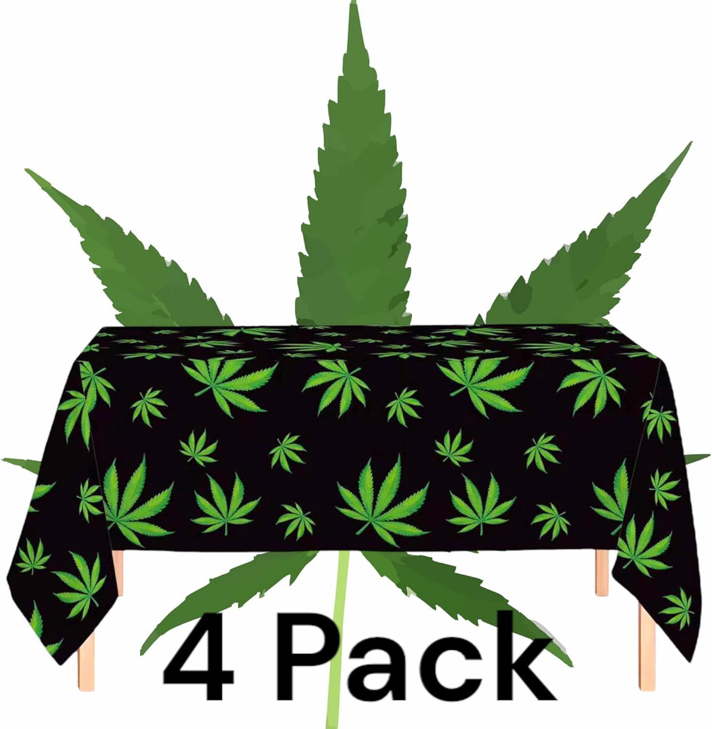 Oojami Tropical Fern Leaf Table Covers Set of 4