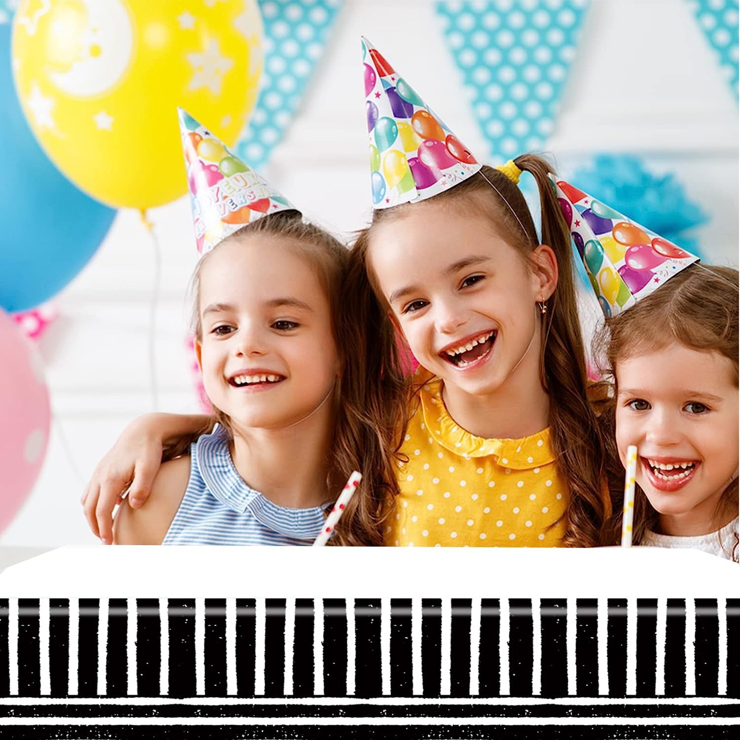 2 Pack Disposable Tablecloth for Birthday and Baby Shower