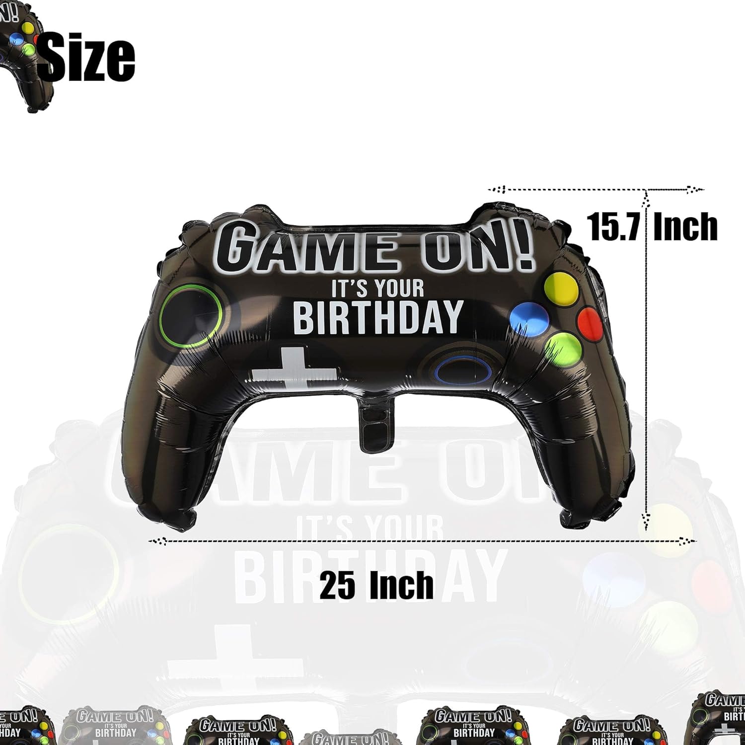 2 Pcs Video Game Controller Mylar Balloon Party Decor