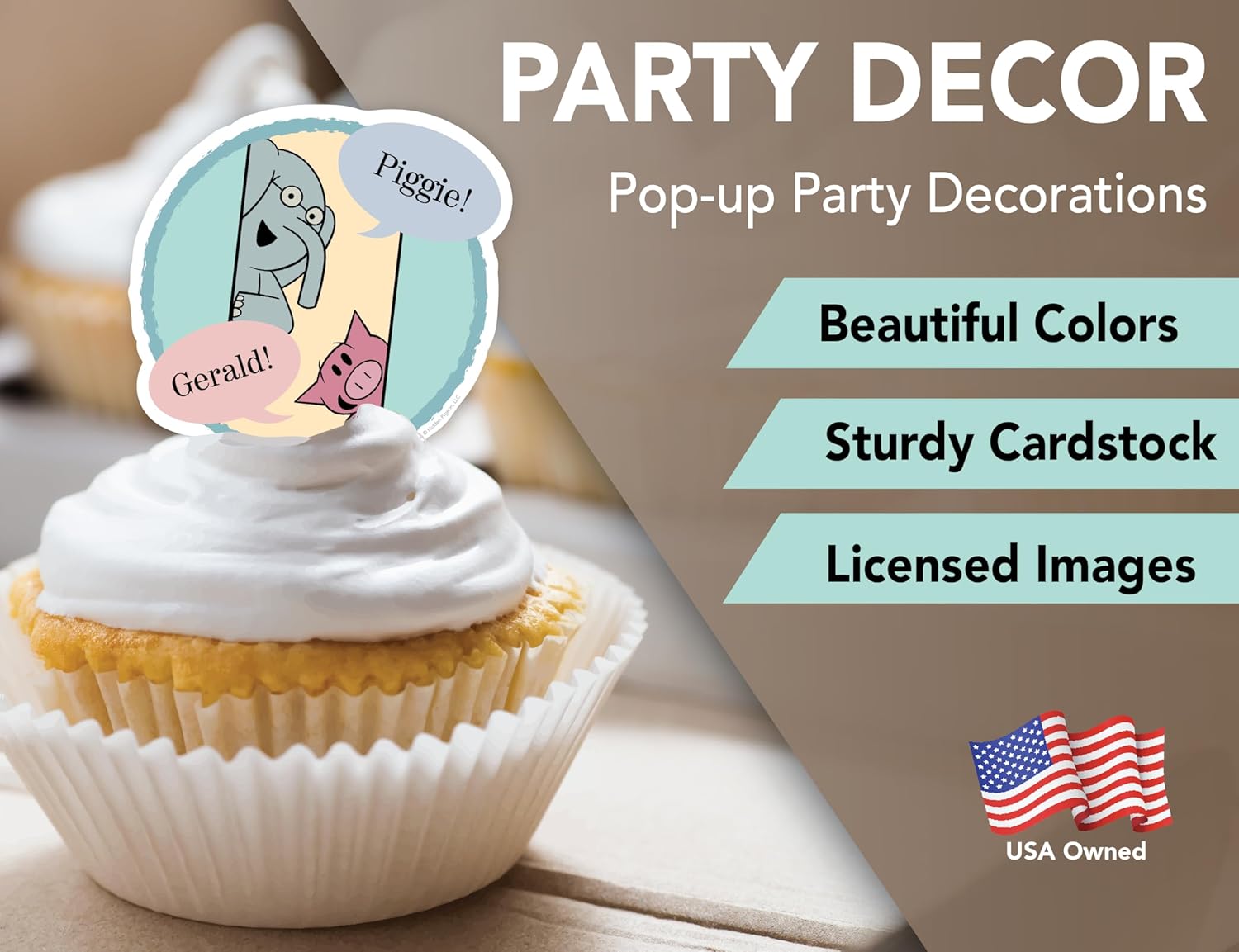 Elephant and Piggie Birthday Party Decor Set