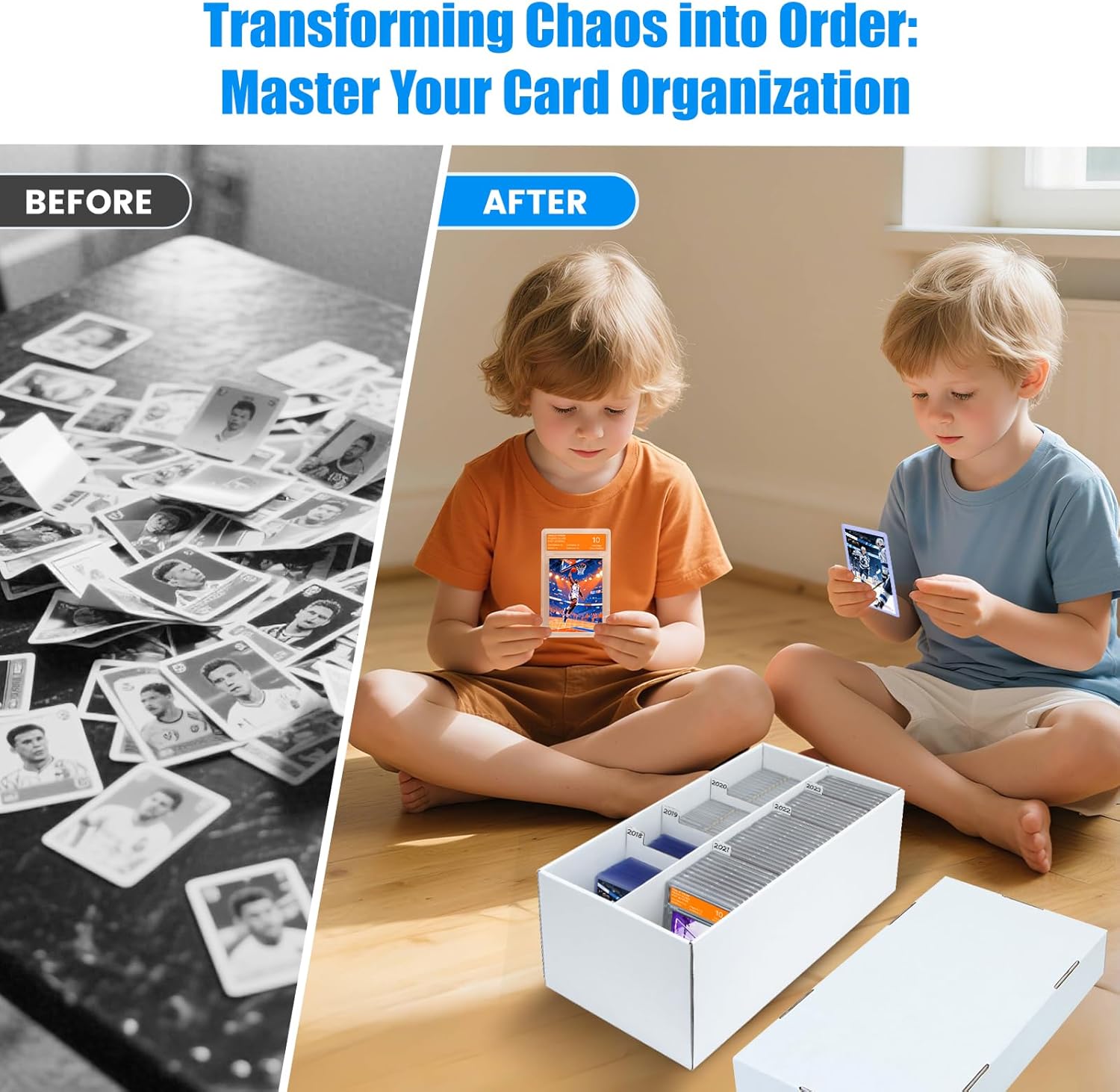 2 Pack Trading Card Storage Box for 88 PSA Slab Cards