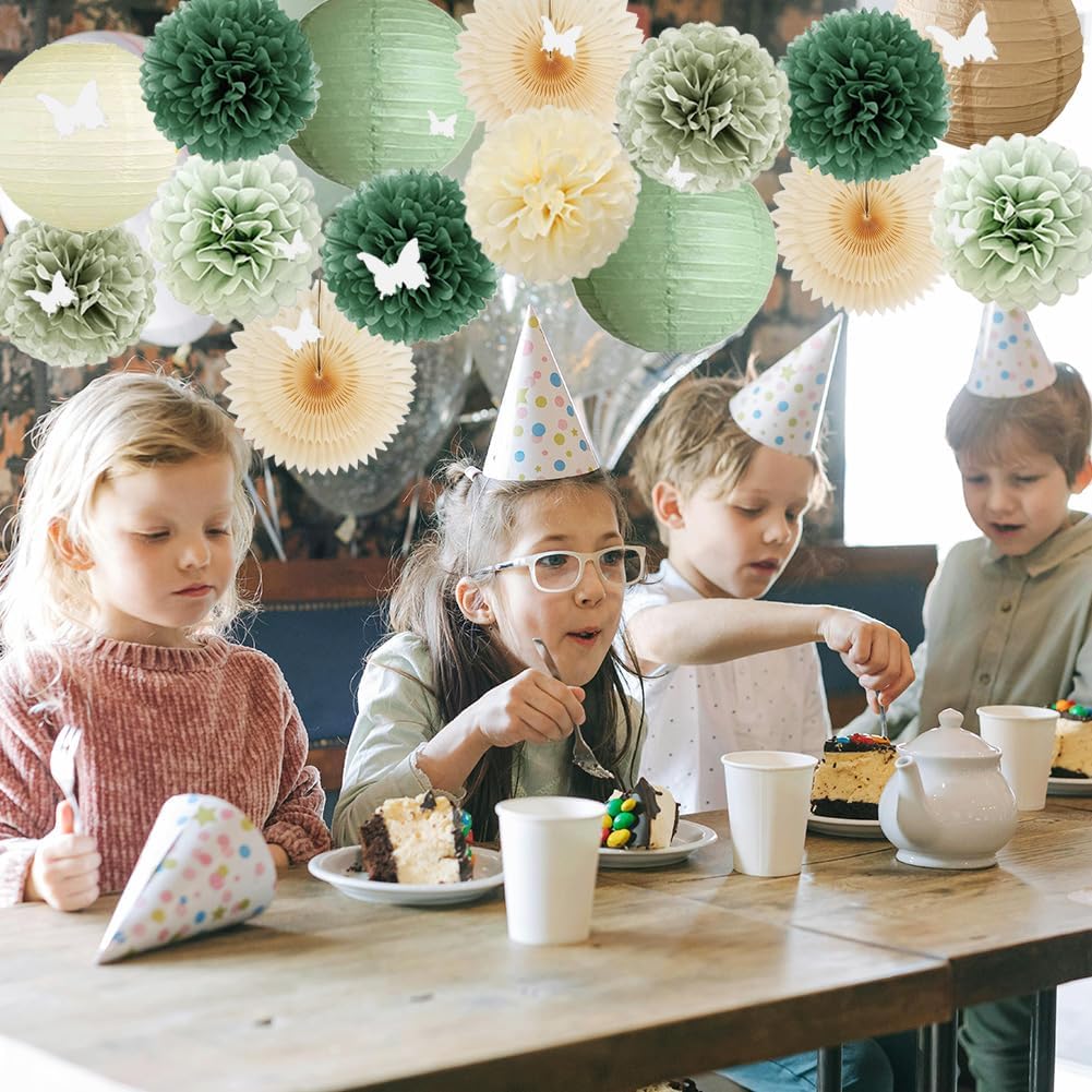 Sage Olive Green Party Decorations Kit