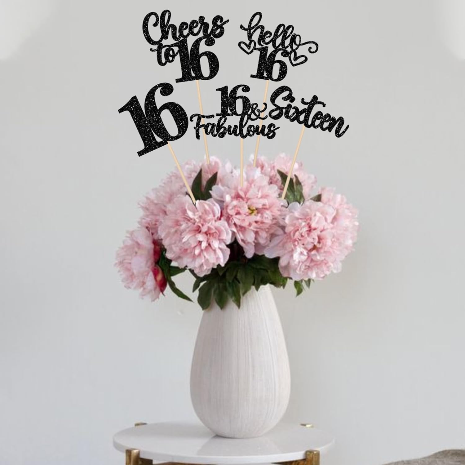 15PCS Happy 16th Birthday Centerpiece Sticks