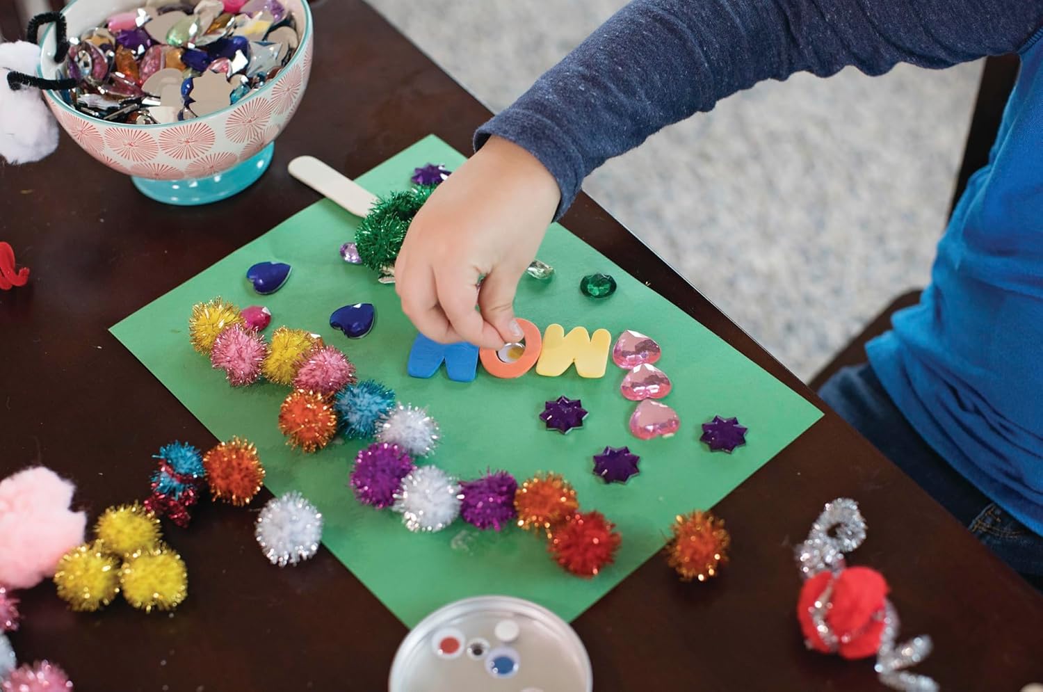 Creativity Street 1 Inch Glitter Poms - 40 Pack