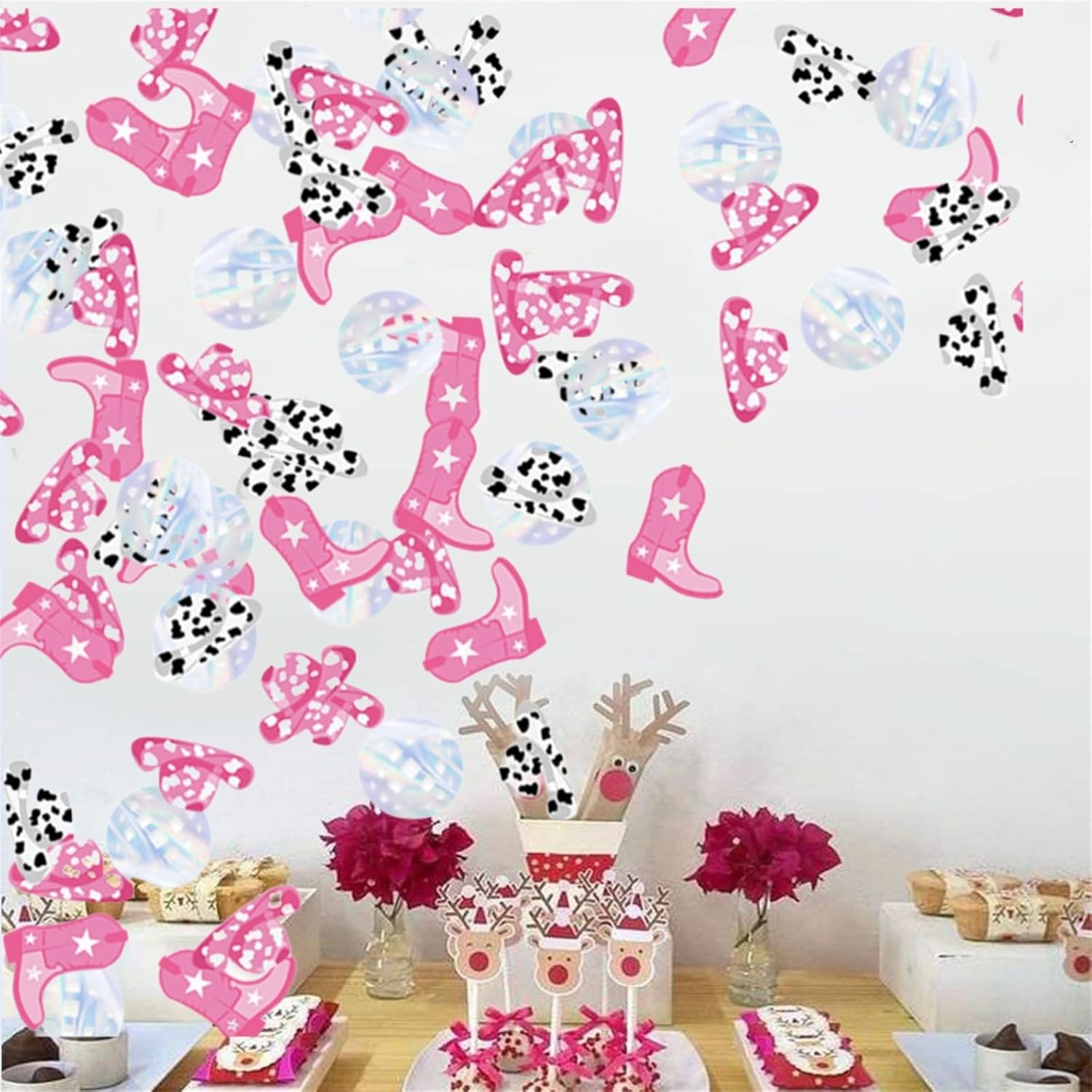 100PCS Pink Confetti Poppers Biodegradable Party Decorations
