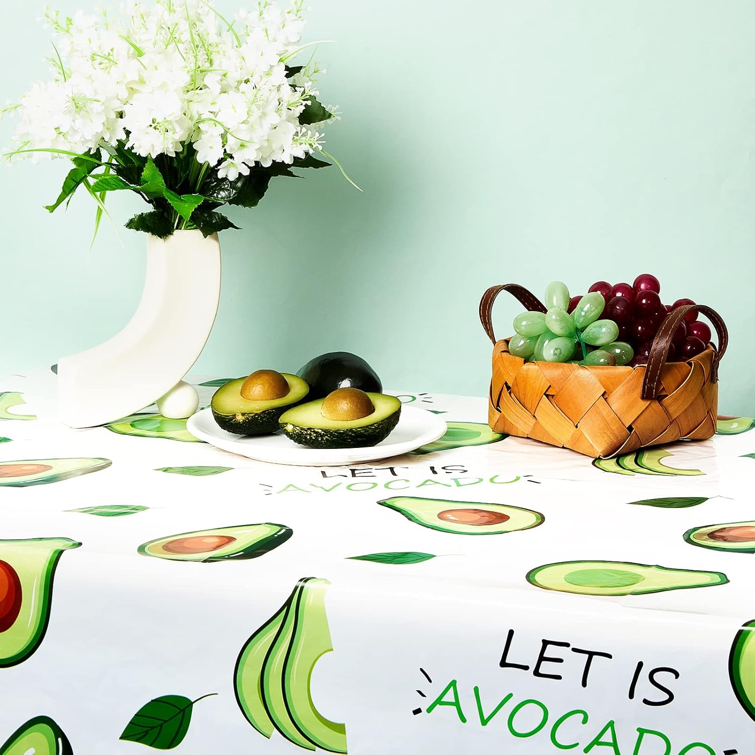2 Pieces Avocado Tablecloths Birthday Party Decorations