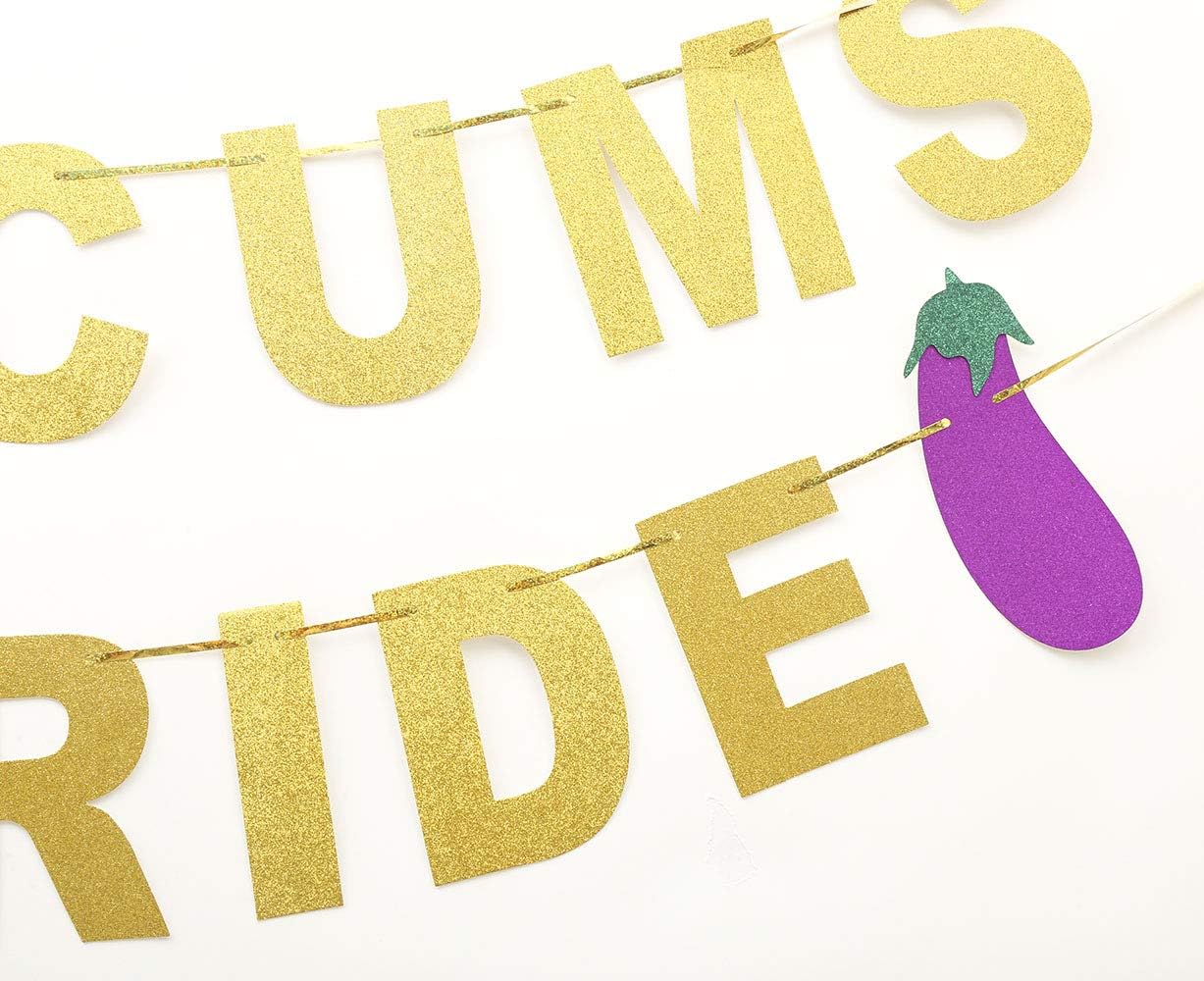 Ucity Here Comes The Bride Gold Glitter Banner