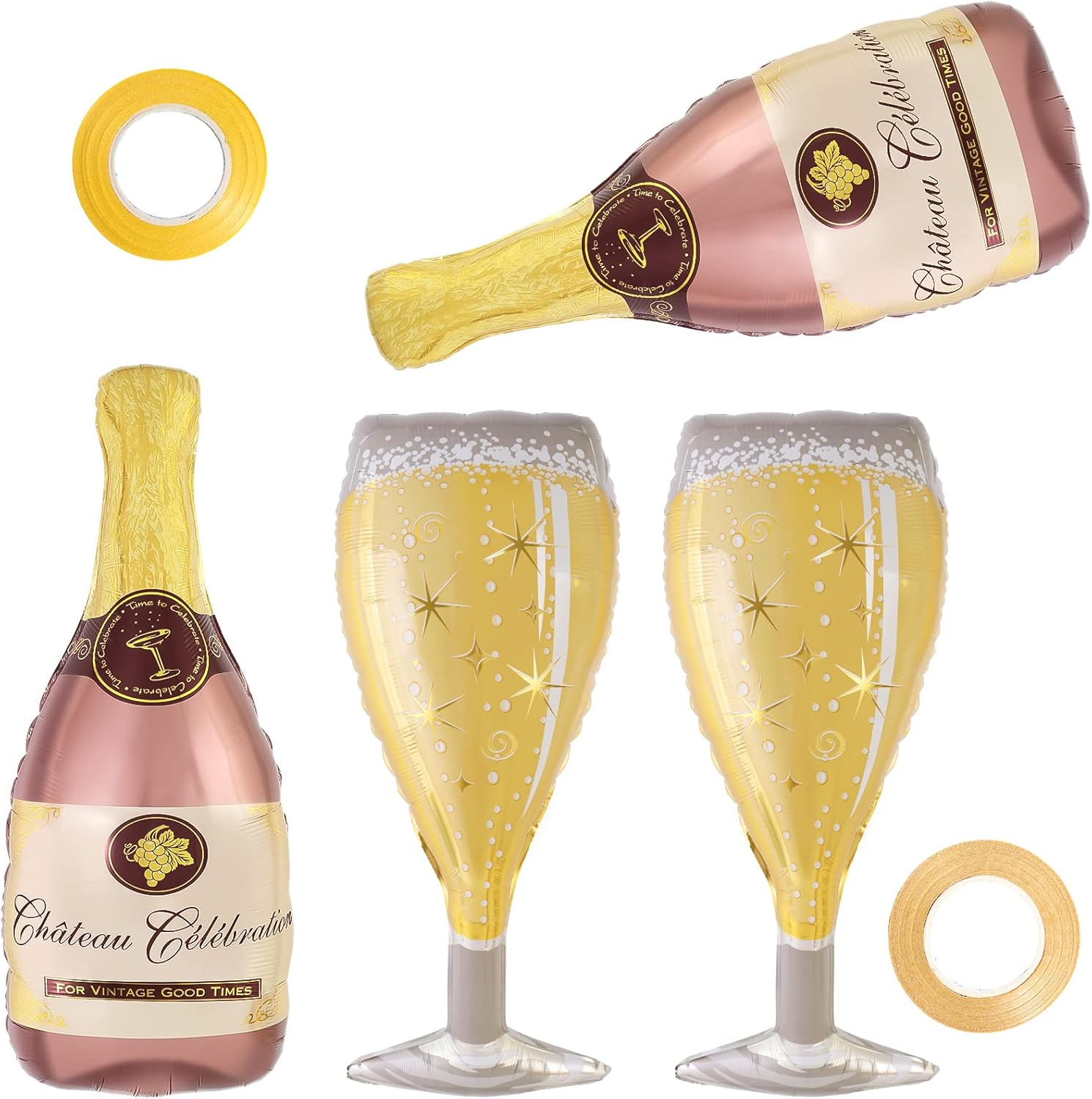Champagne Bottle Balloons 4Pcs Wedding Party Decoration
