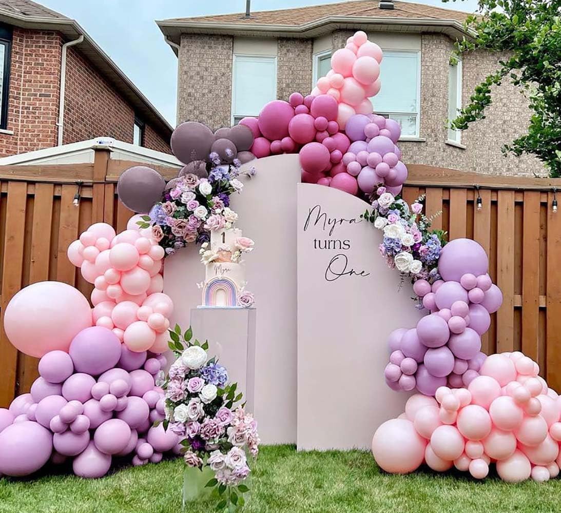 Purple and Pink Balloon Garland Kit for Party Decorations