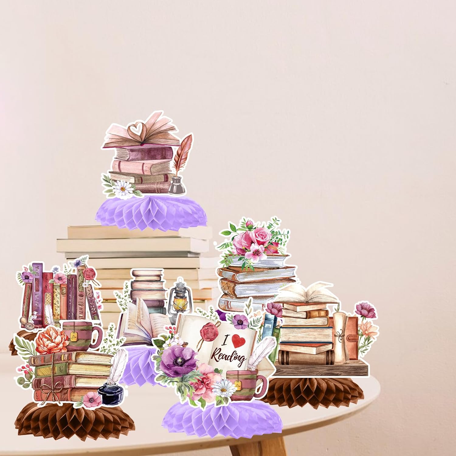 Lovarywow Book Themed Party Decorations 9PCS