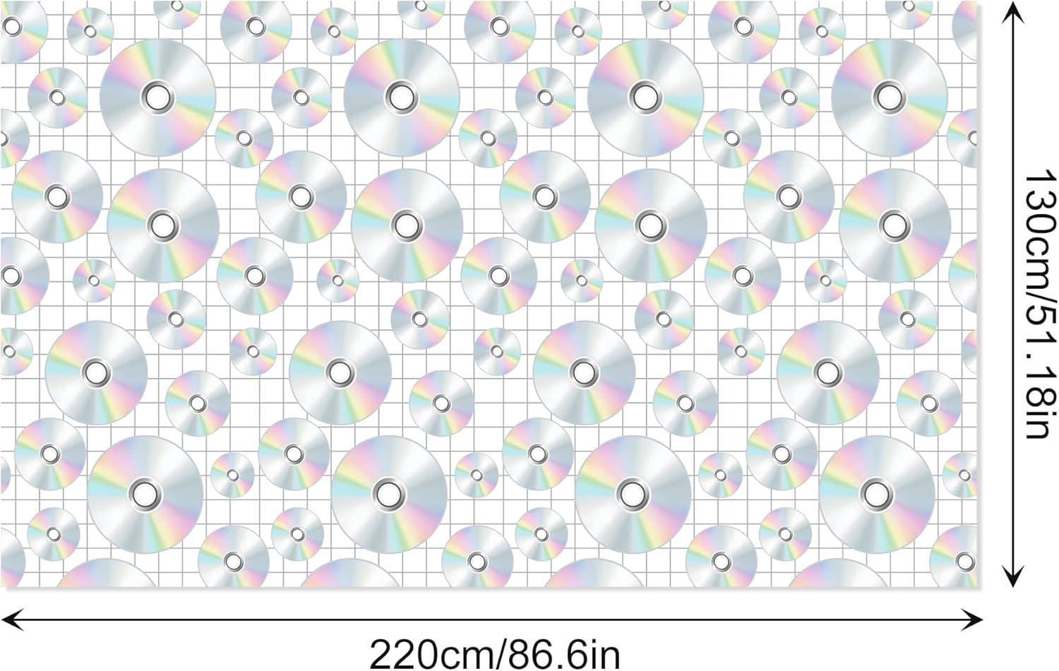 Lide Road 2Pcs CD Disc Tablecloth Music Party Decorations