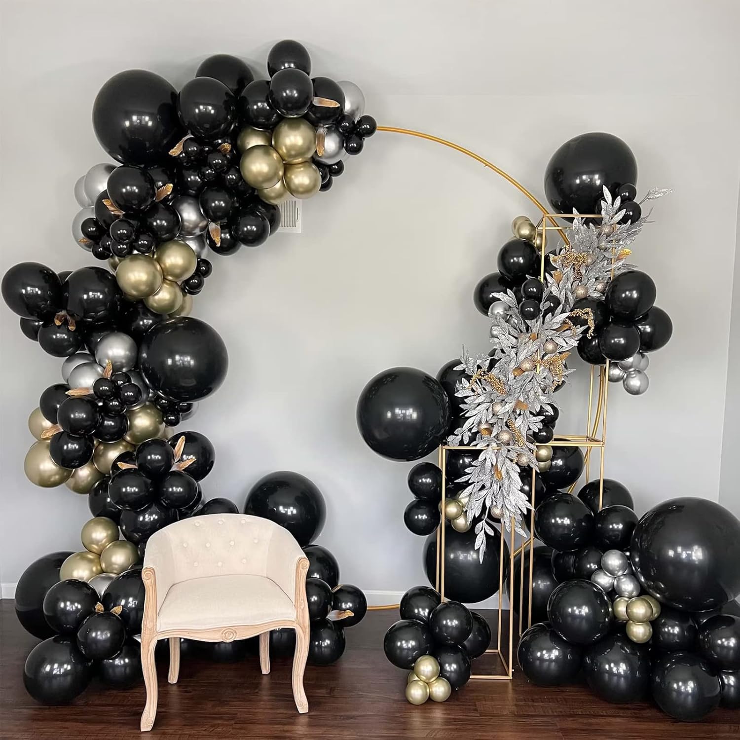 130pcs Black Balloons Set for Party Decorations