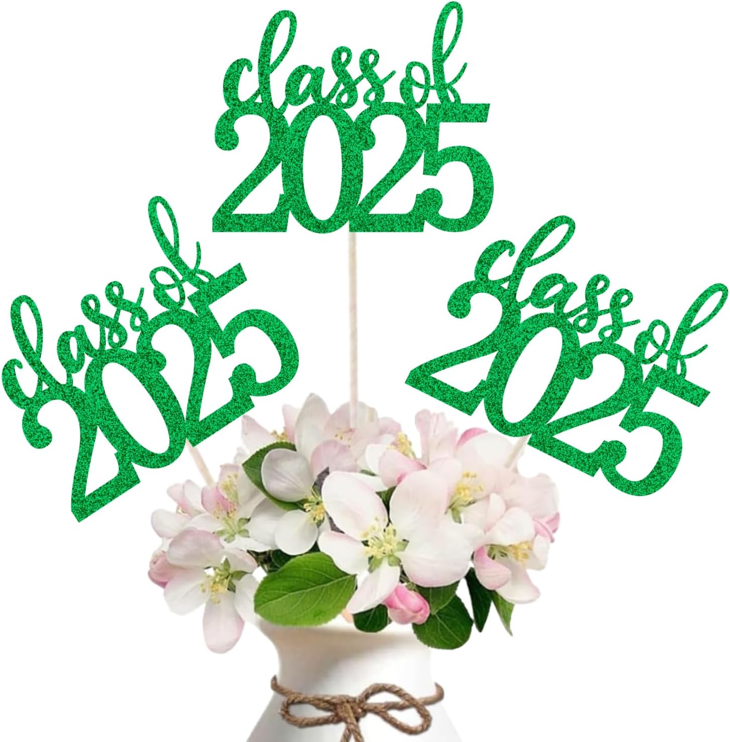 ALISSAR 12 Pack Double Sided 2025 Graduation Centerpiece Sticks