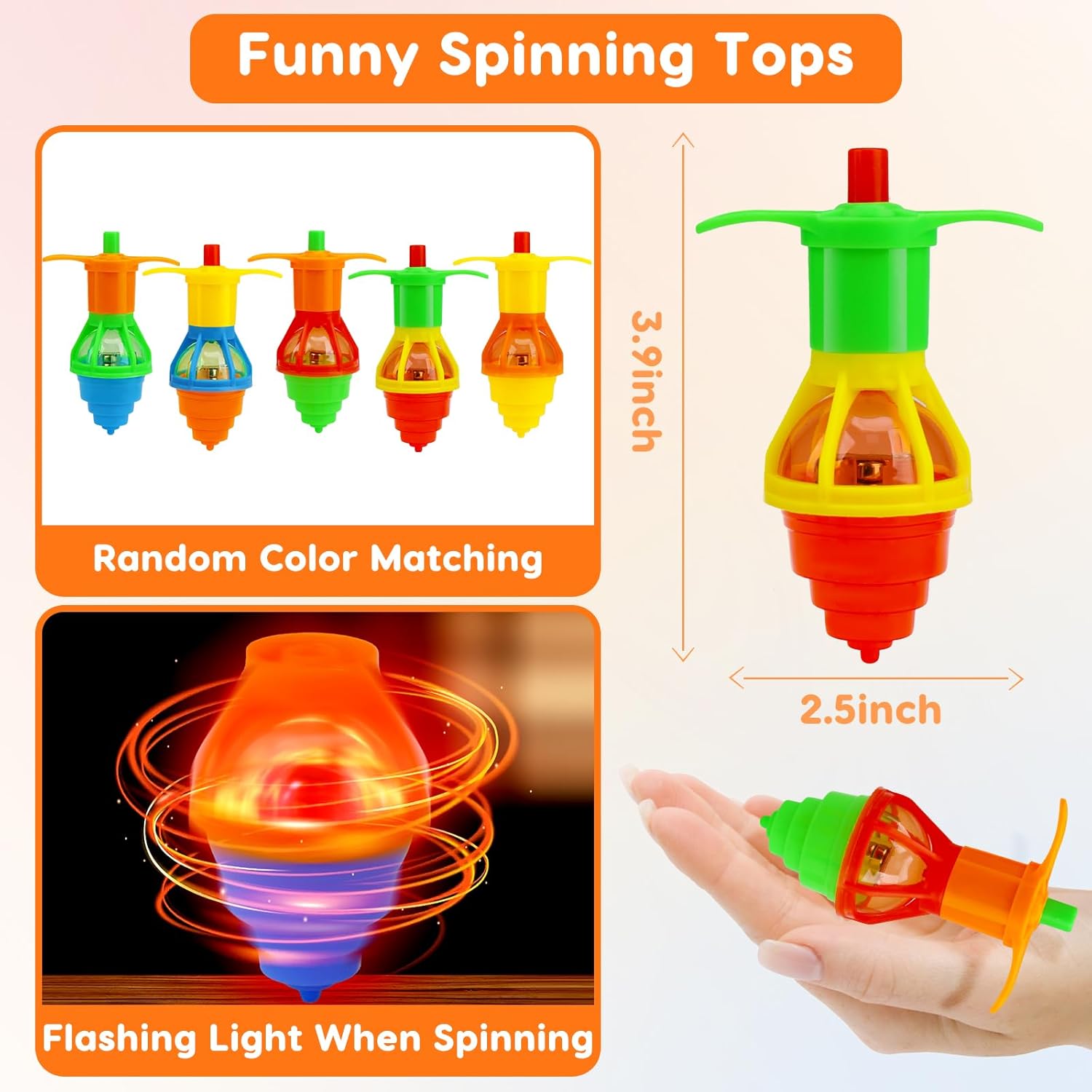 24PCS Glow Spinning Tops Party Favors for Kids