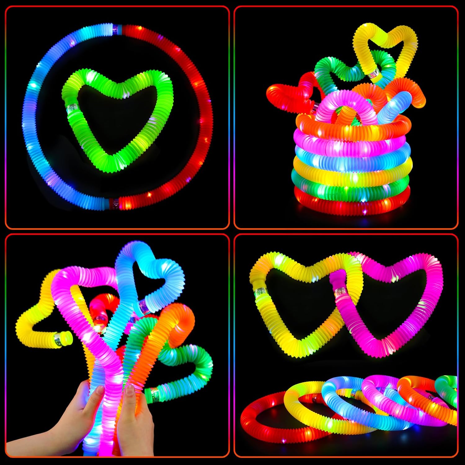 24 pcs Glow Sticks Camping Essentials for Kids