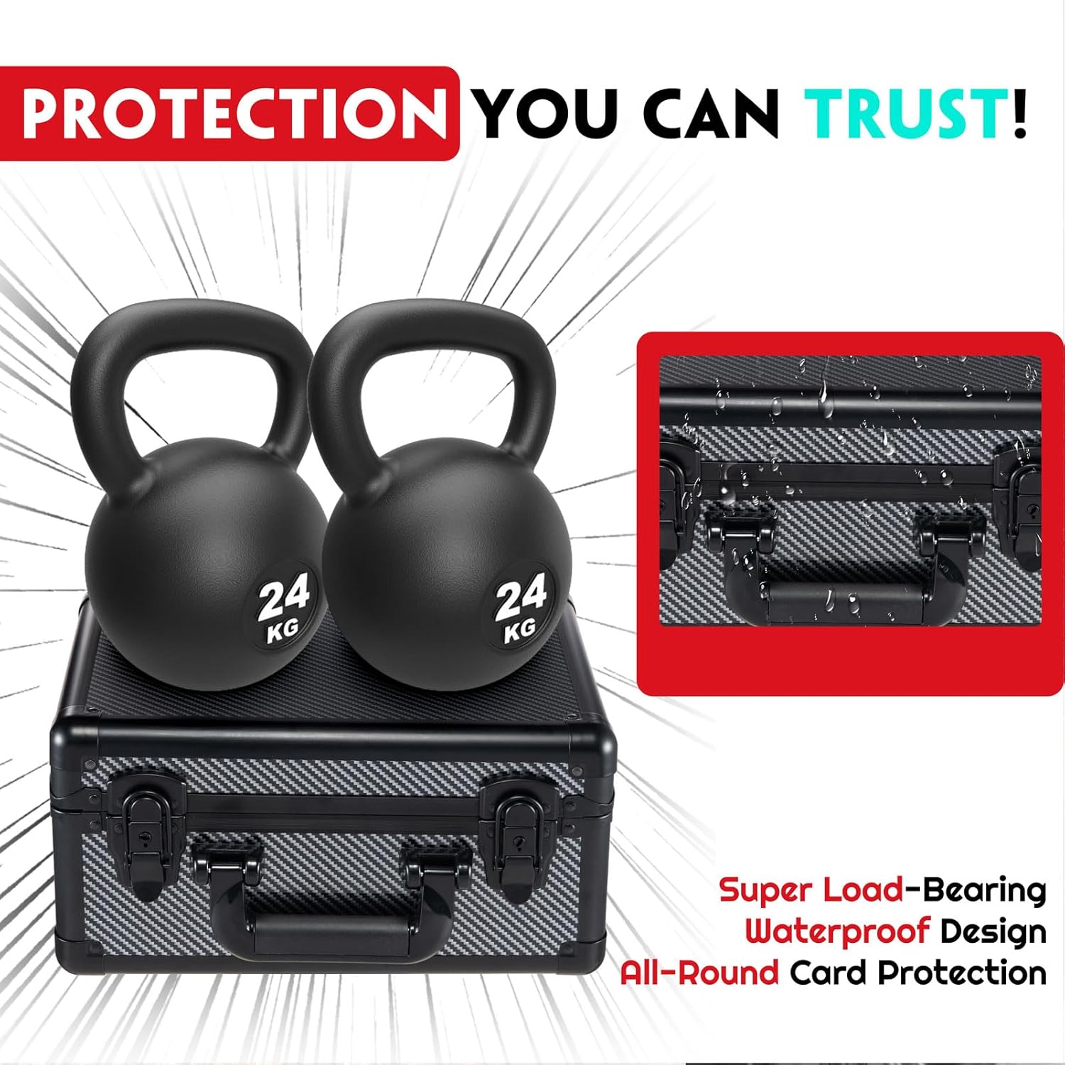 Vollicaifit Graded Card Storage Case 3 Row Holder Box