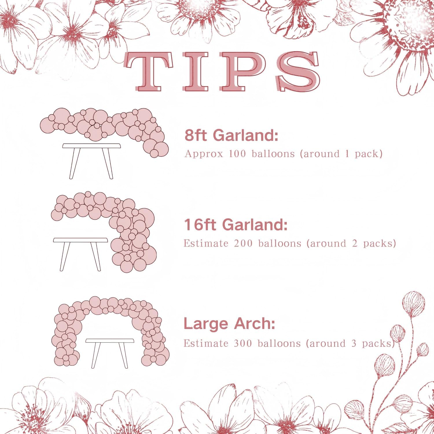 Pink Balloon Arch Kit 132 Pcs DIY Decor