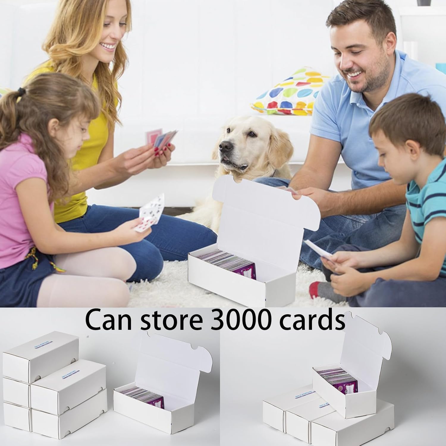 5 Pack Trading Card Storage Boxes with 10 PCS Dividers