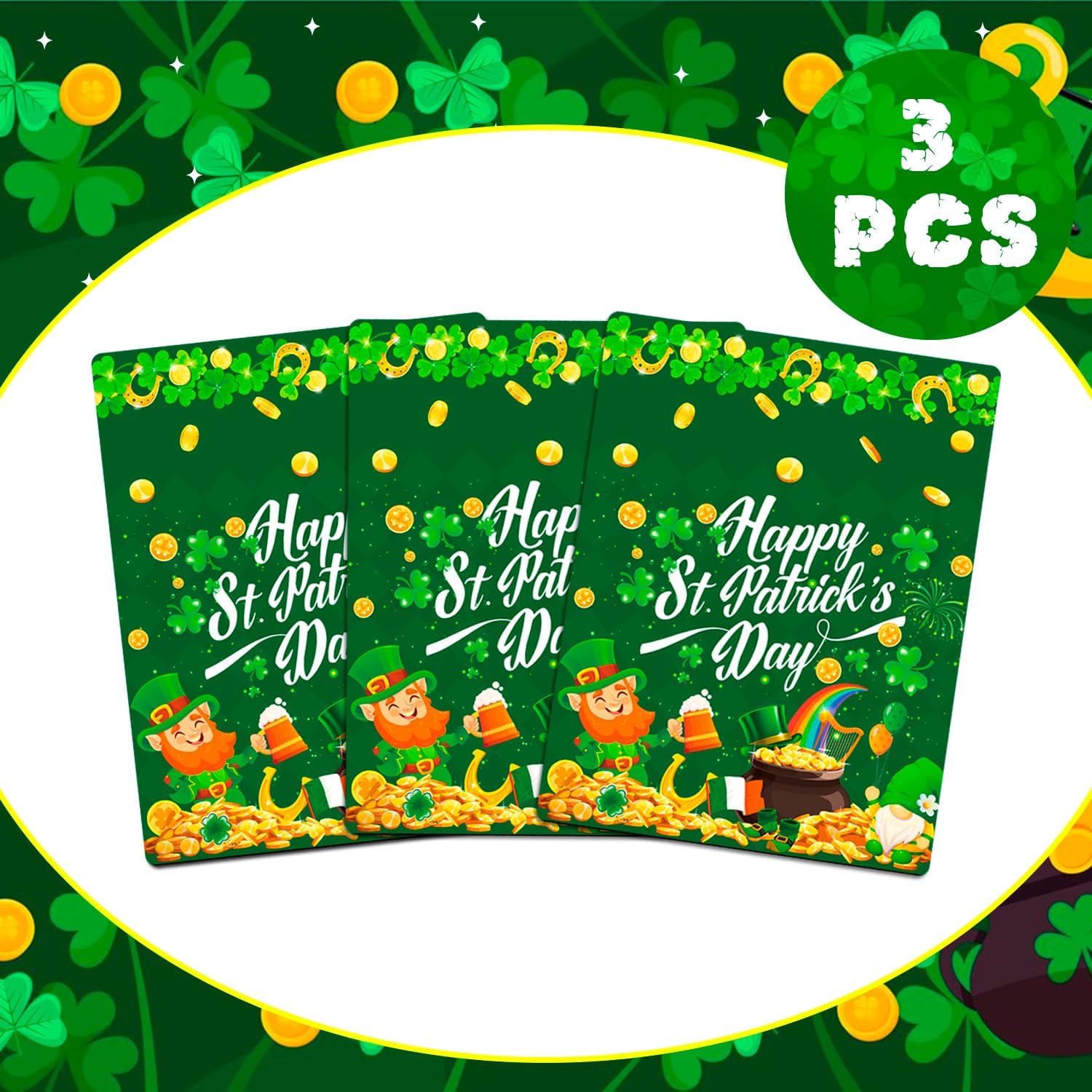 St Patricks Day Tablecloth Set 3pcs