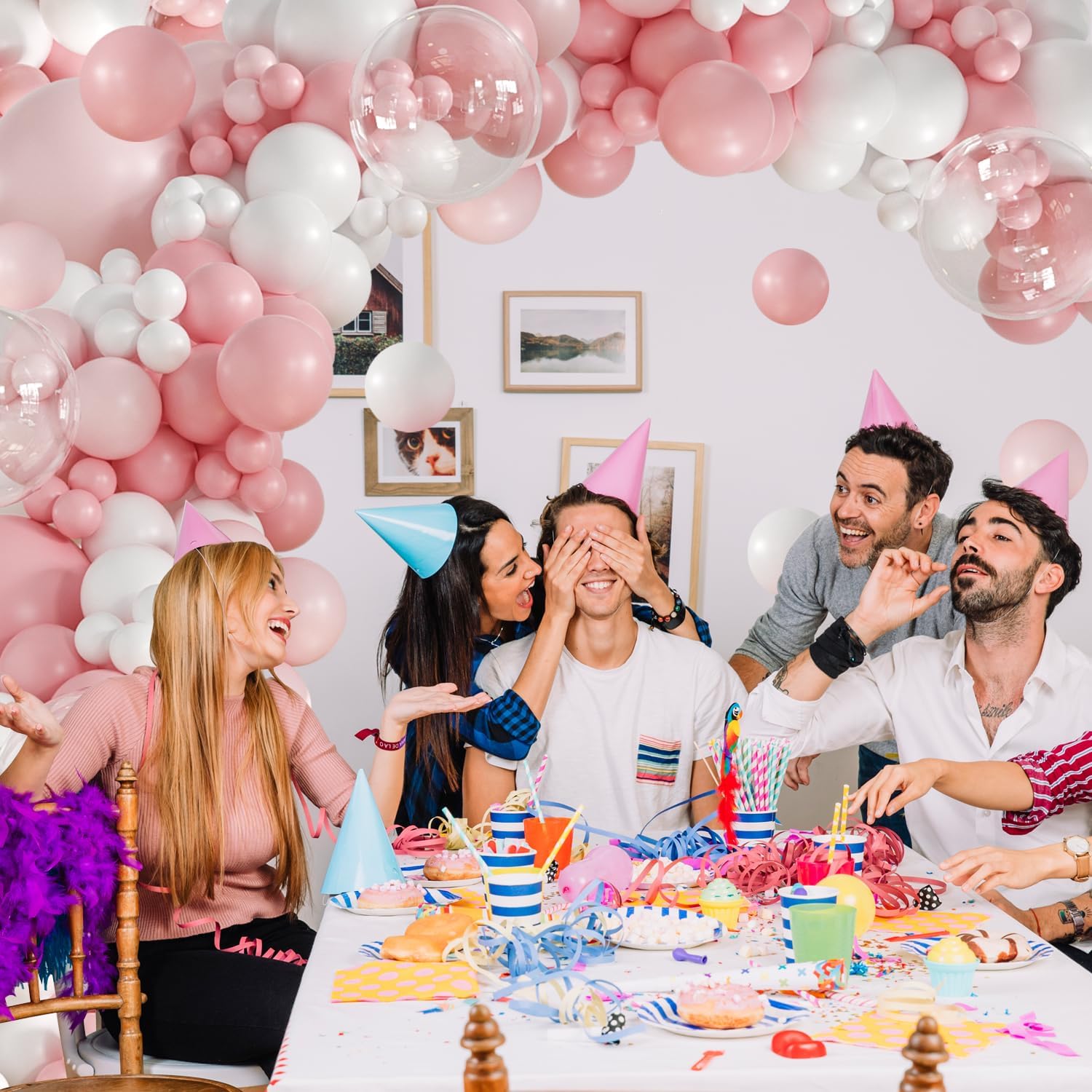 Pink Balloon Arch Kit 132 Pcs DIY Decor