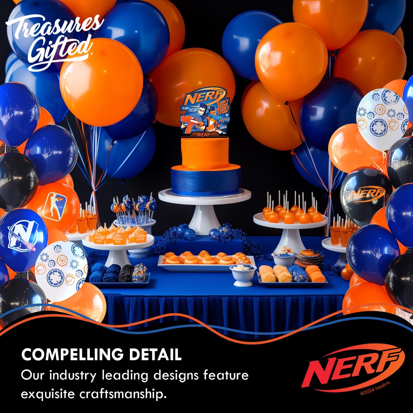 Treasures Gifted Nerf Cake Topper 9 Inches Tall