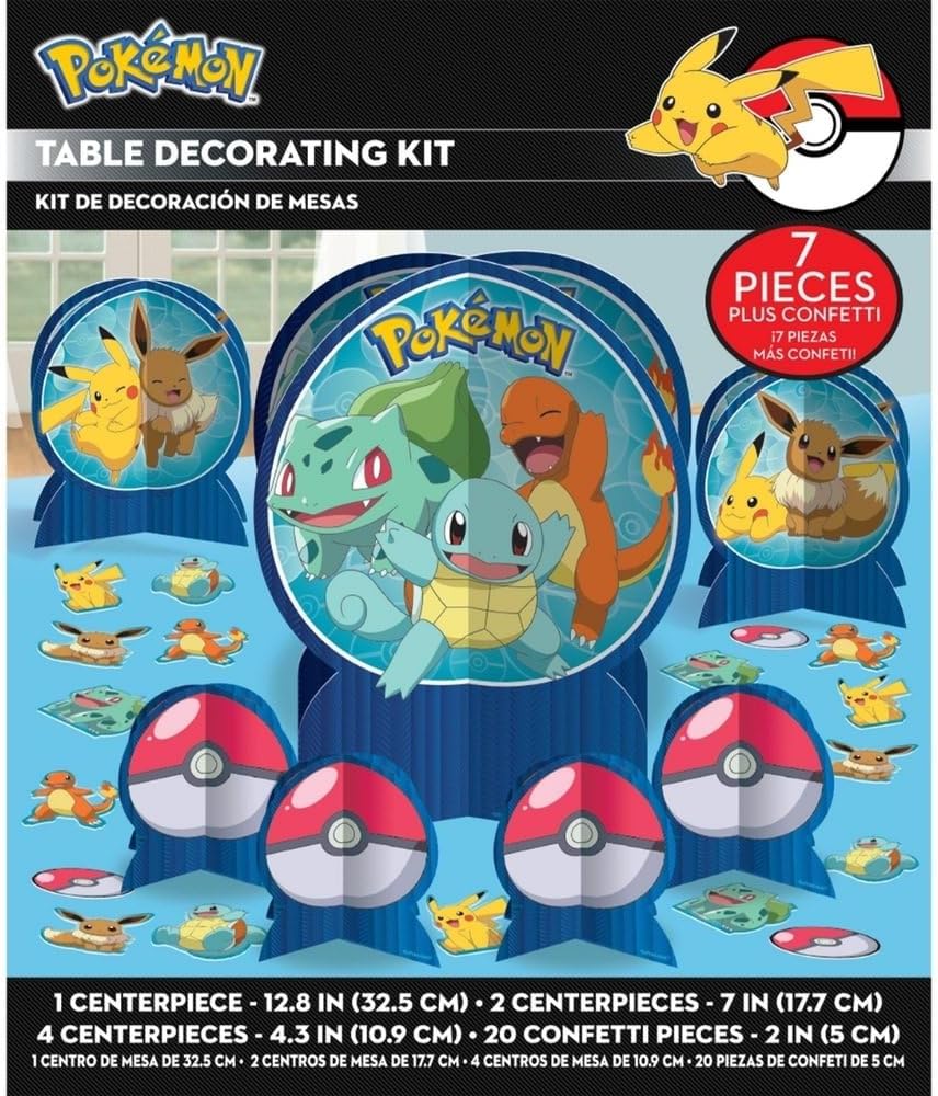 Pokemon Party Favor Table Decorating Kit