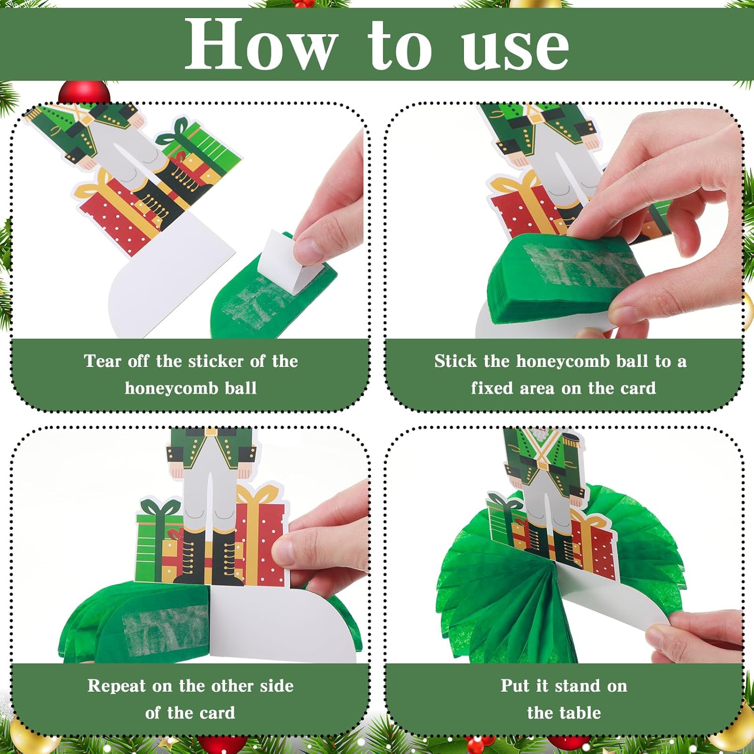 Poen 12 Pcs Christmas Nutcracker Centerpieces