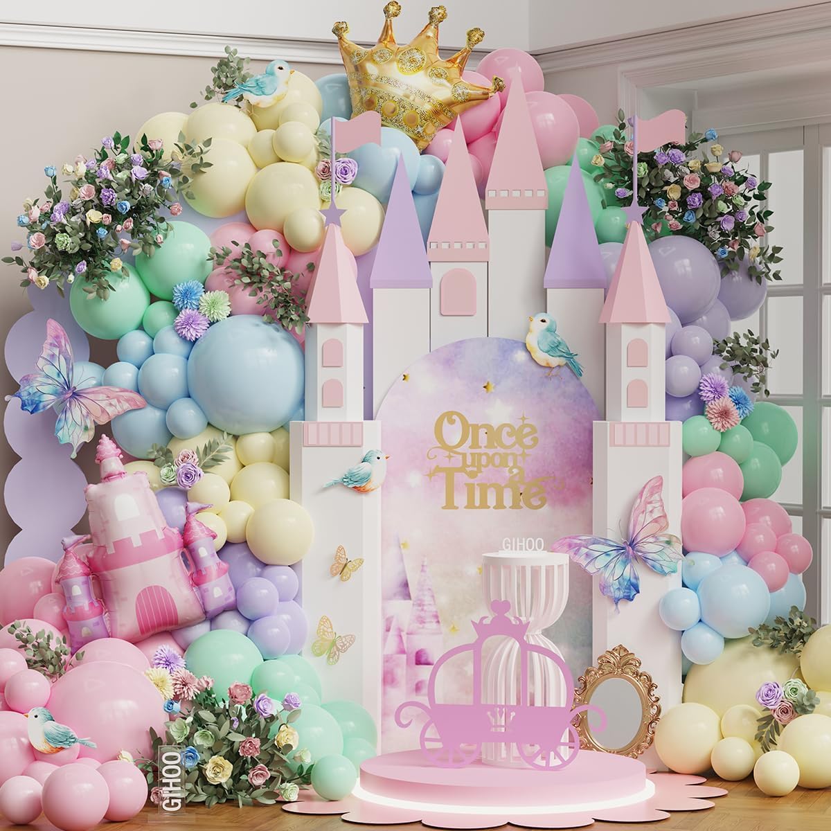 GIHOO Princess Birthday Balloon Decor Kit