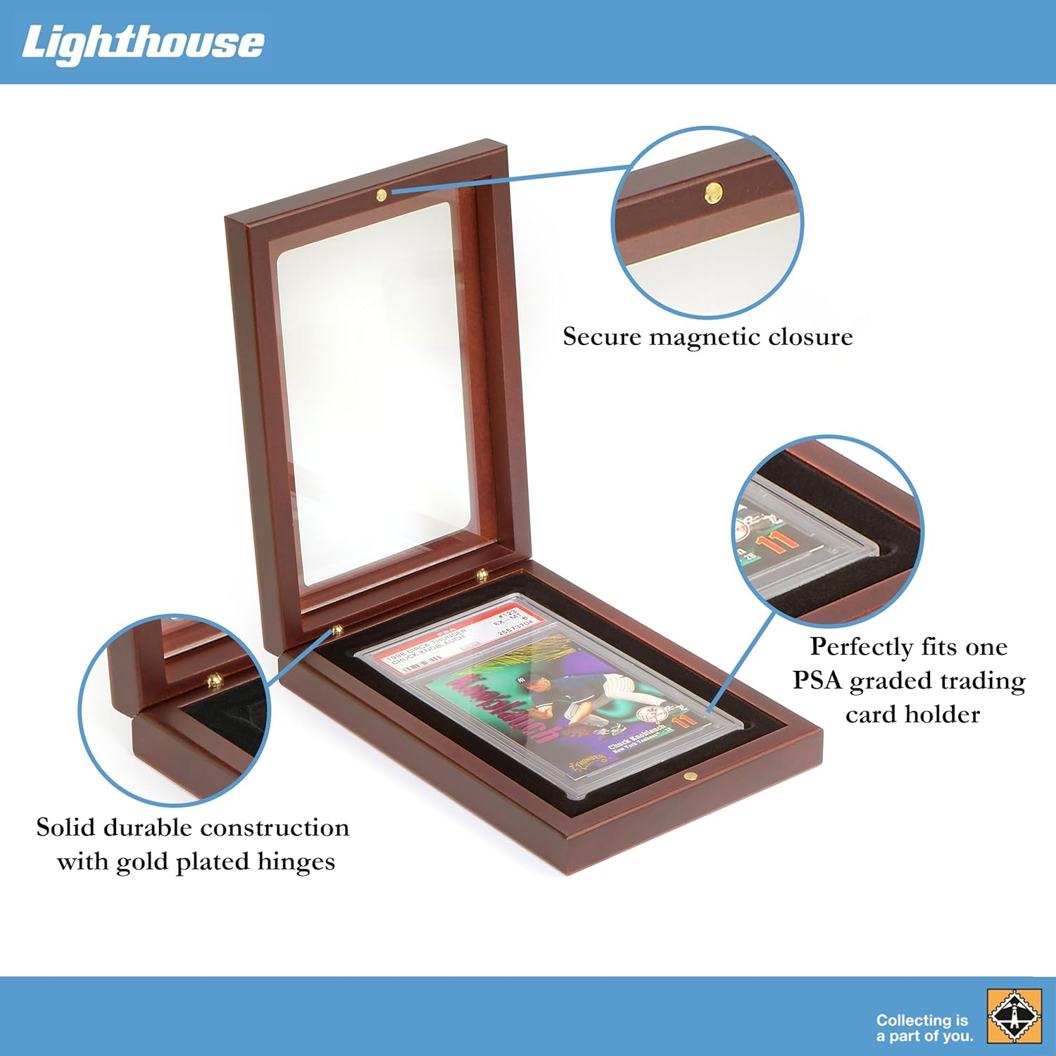 Lighthouse Presentation Case for One PSA Graded Trading Card