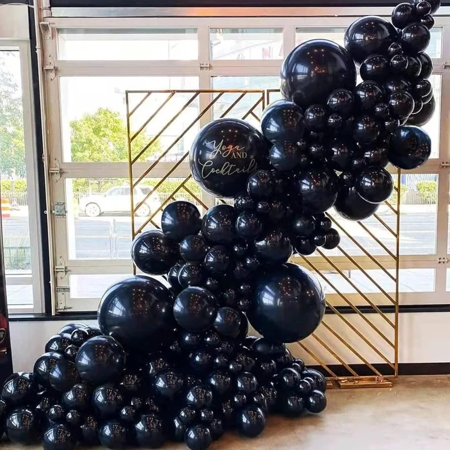130pcs Black Balloons Set for Party Decorations