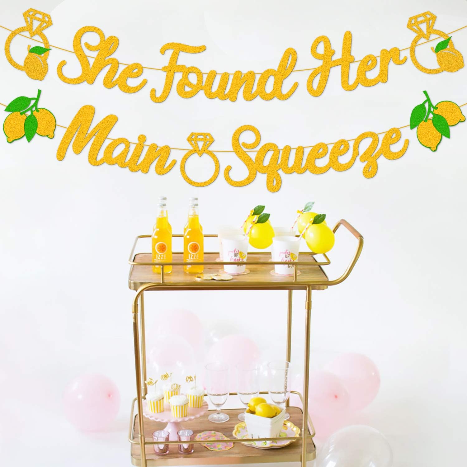 She Found Her Main Squeeze Bridal Shower Banner Decoration