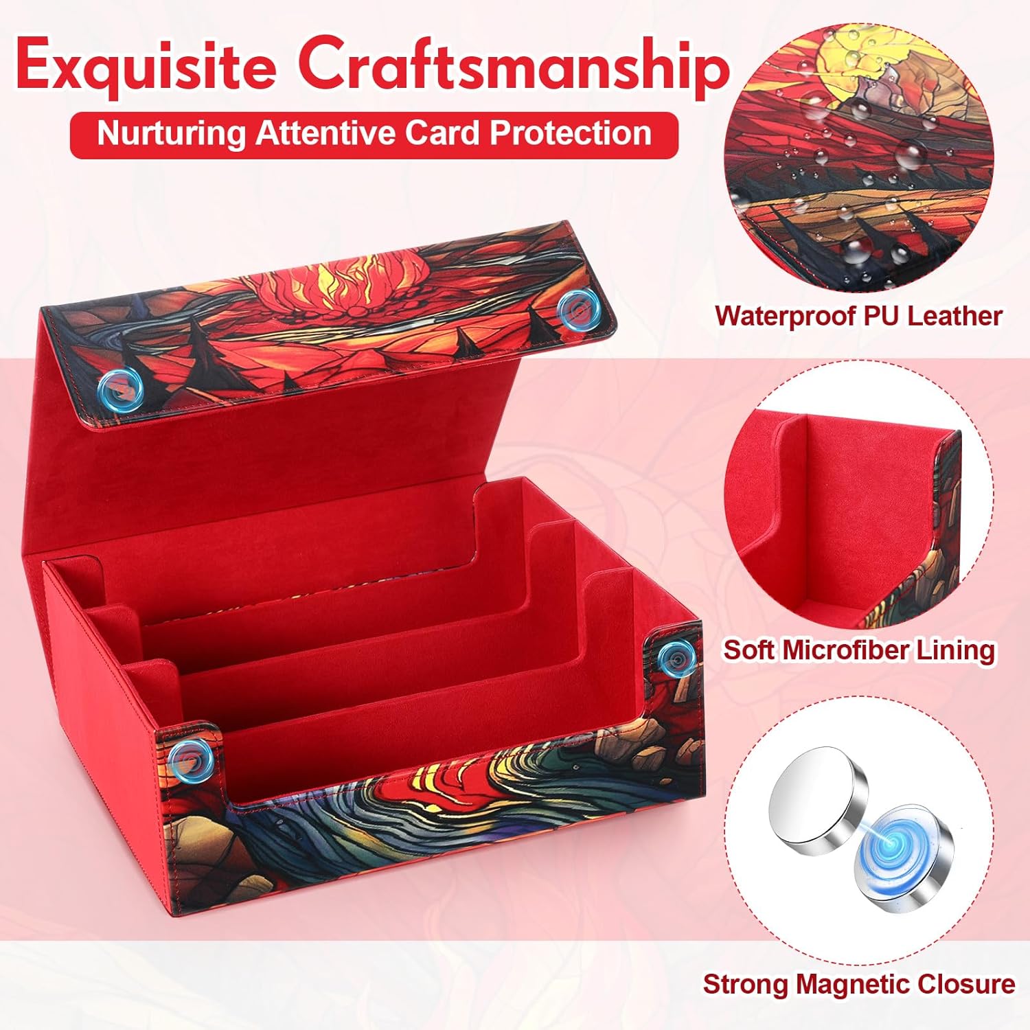 1800 PU Card Storage Box with Magnetic Closure 1