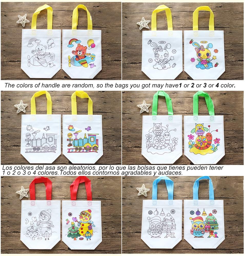 Sand Flower Reusable Coloring Party Bags 12 PCS