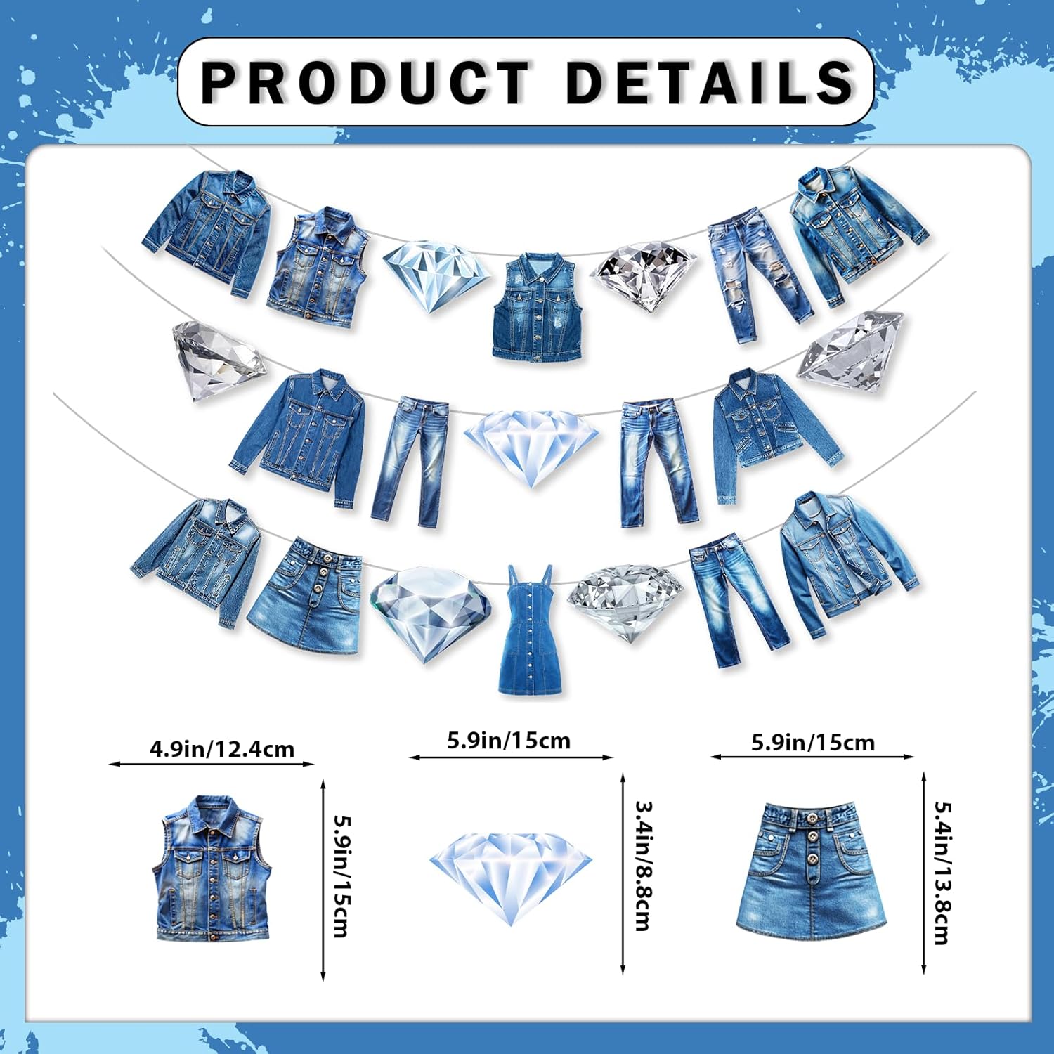 Denim And Diamonds Party Decorations Set