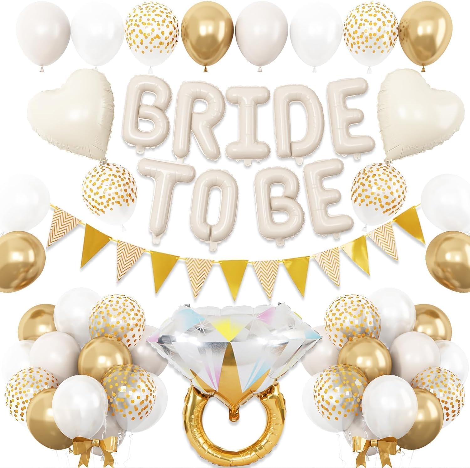 Sand White Bachelorette Party Balloons Decorations Kit