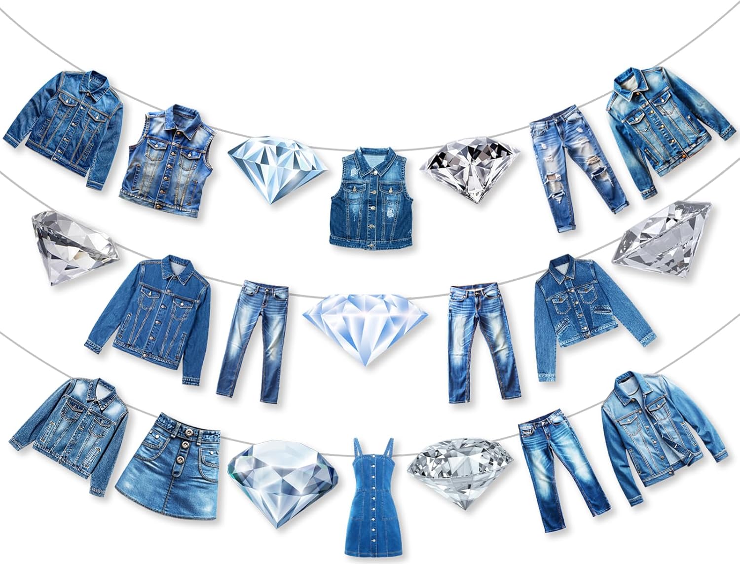 Denim And Diamonds Party Decorations Set