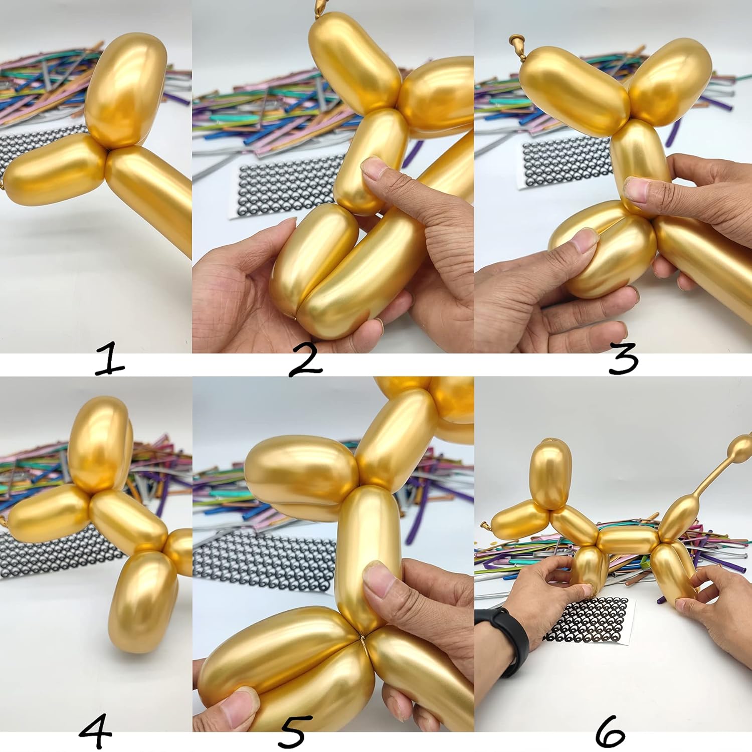 100pcs 260 Metallic Balloons Kit with Pump