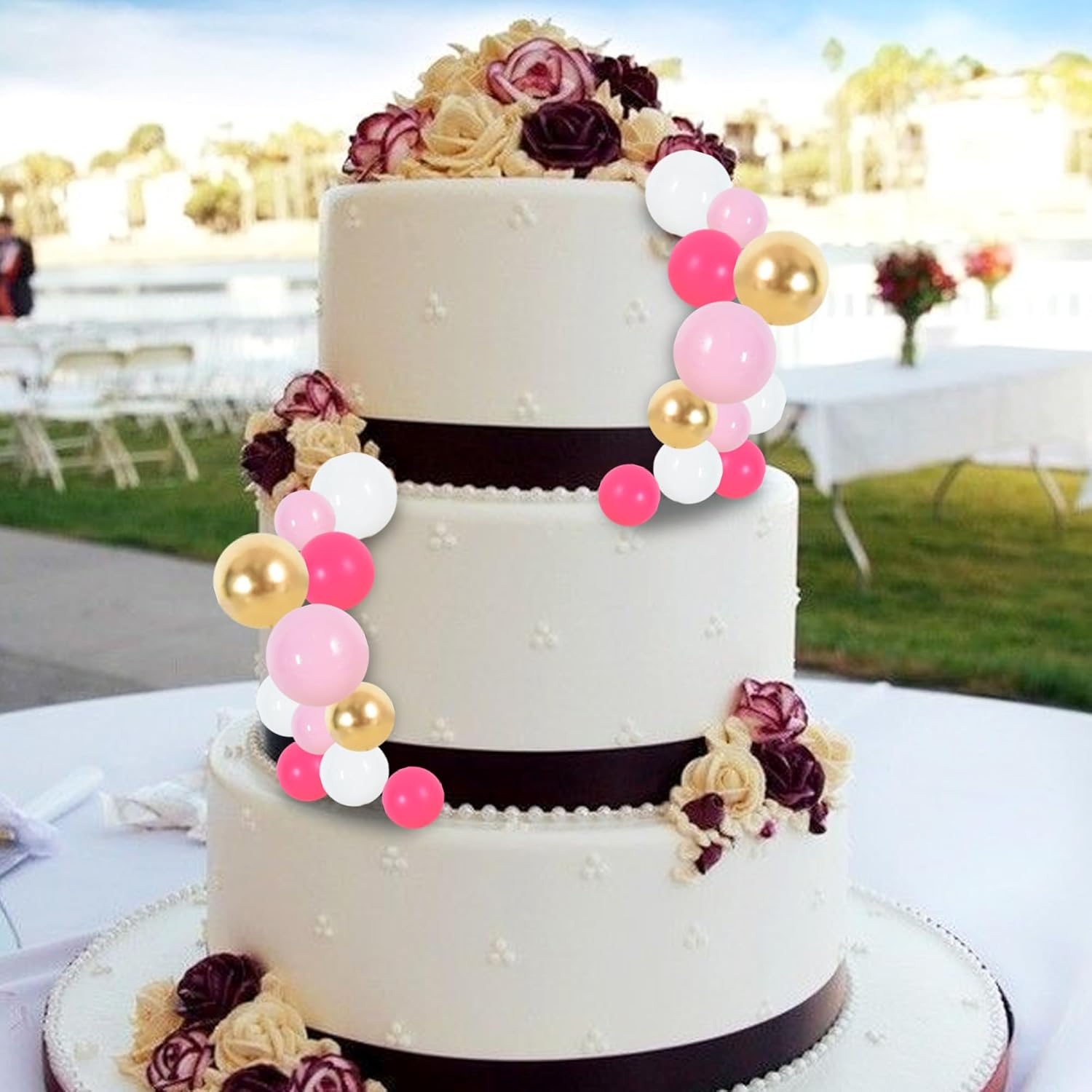 BEISHIDA 40 Pcs Foam Cake Toppers with Sticks