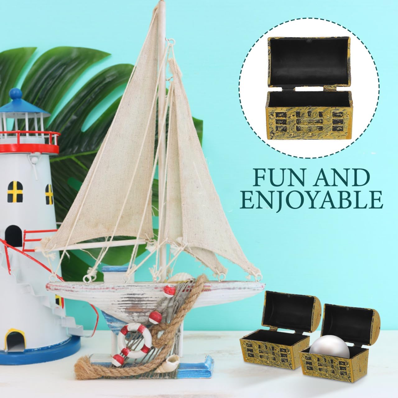 PRETYZOOM Mini Pirate Treasure Chest Set of 20