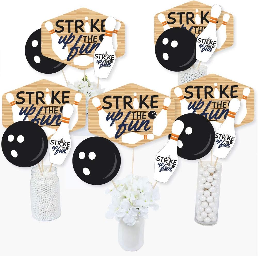 Big Dot of Happiness Bowling Party Centerpiece Sticks Set of 15