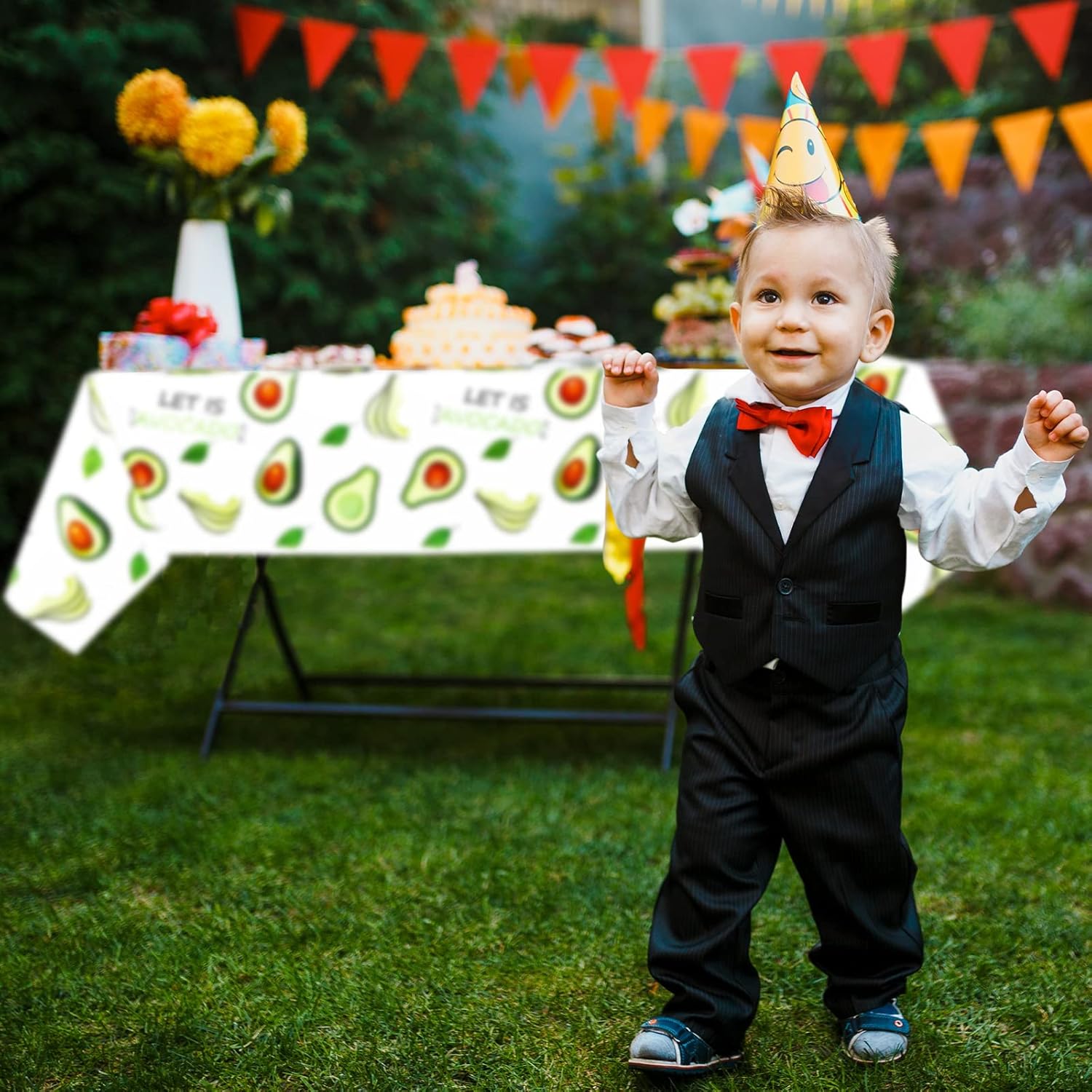 2 Pieces Avocado Tablecloths Birthday Party Decorations