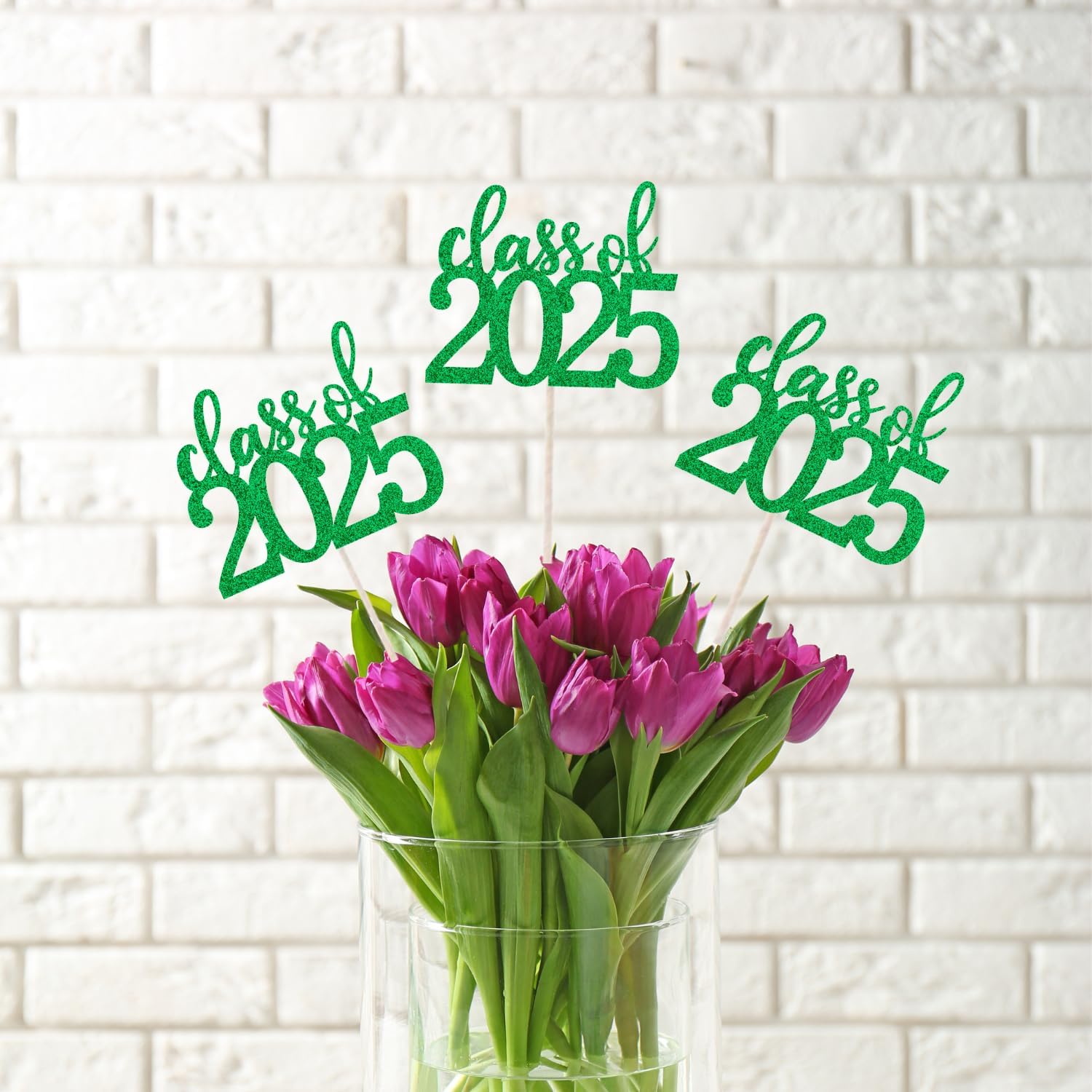 ALISSAR 12 Pack Double Sided 2025 Graduation Centerpiece Sticks