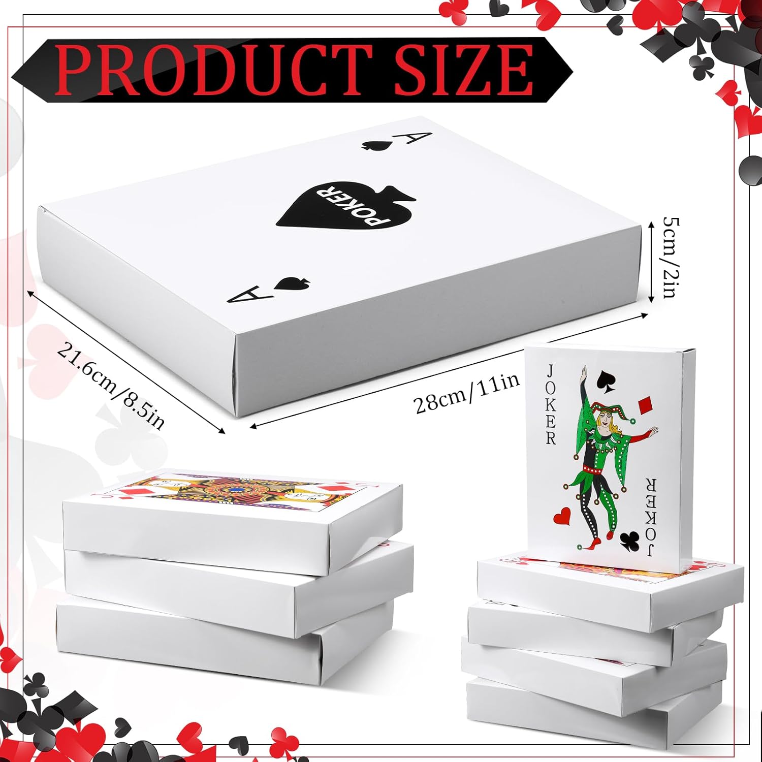 24 Pcs Casino Poker Card Centerpieces Party Decorations