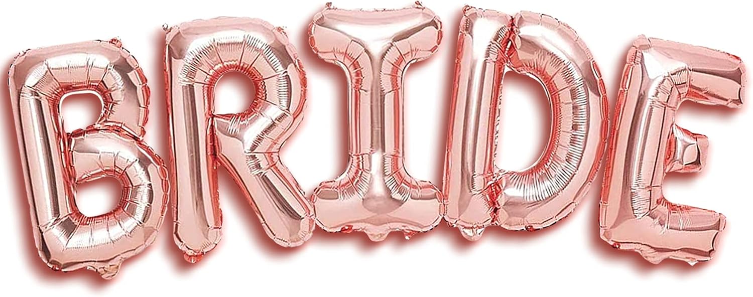 KatchOn Giant Rose Gold Bride Balloons 40 Inch